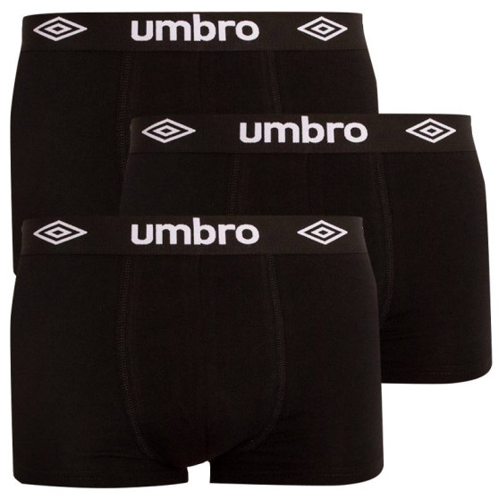 3PACK pánské boxerky Umbro černé (UMUM0241 K)