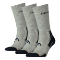 3PACK ponožky HEAD šedé (741020001 650)