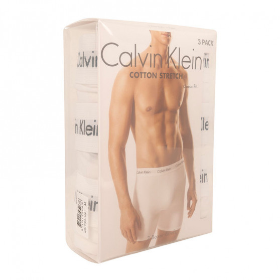 3PACK pánské boxerky Calvin Klein bílé (NB1770A-100)