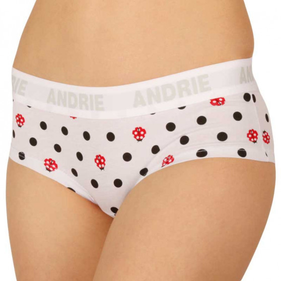 Dámské kalhotky Andrie bílé s puntíky (PS 2408 A)