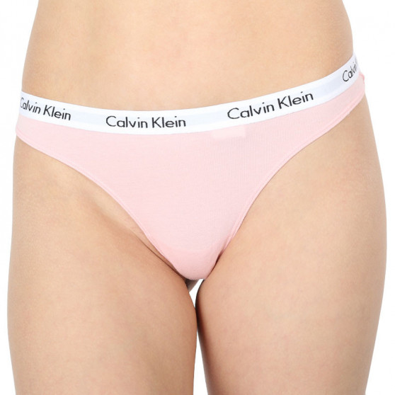 3PACK dámská tanga Calvin Klein vícebarevné (QD3587E-JMO)
