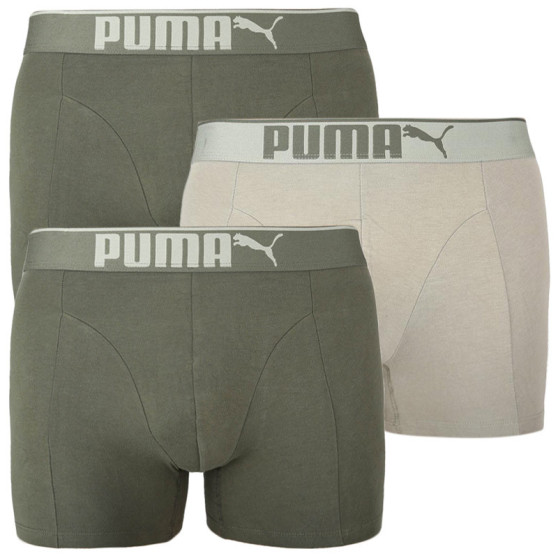 3PACK pánské boxerky Puma khaki (100000896 006)