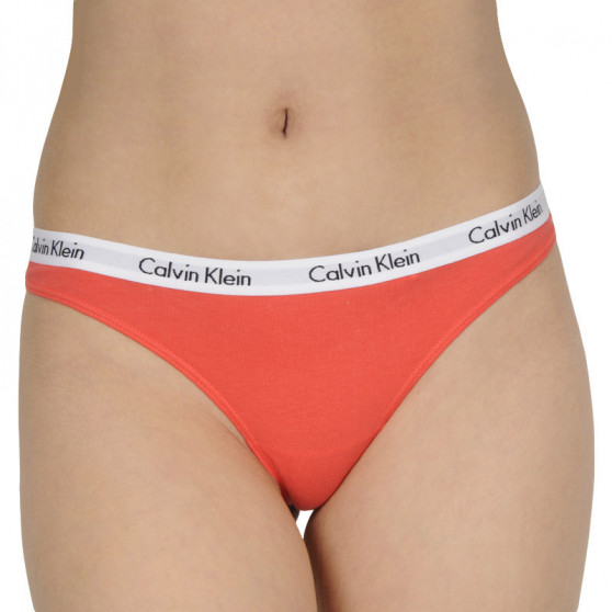 3PACK dámská tanga Calvin Klein vícebarevné (QD3587E-T7V)