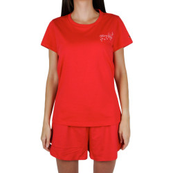 Dámské pyžamo Tommy Hilfiger červené (UW0UW02977 0WD)