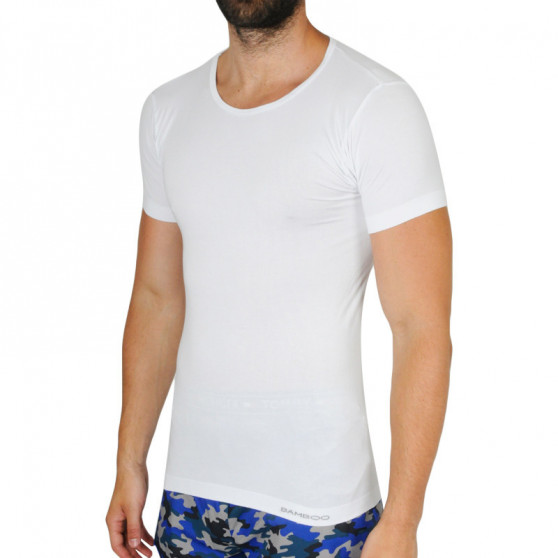 Pánské tričko Gino bambusové bílé (58006)