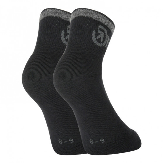 3PACK ponožky Meatfly černé (Middle Black)