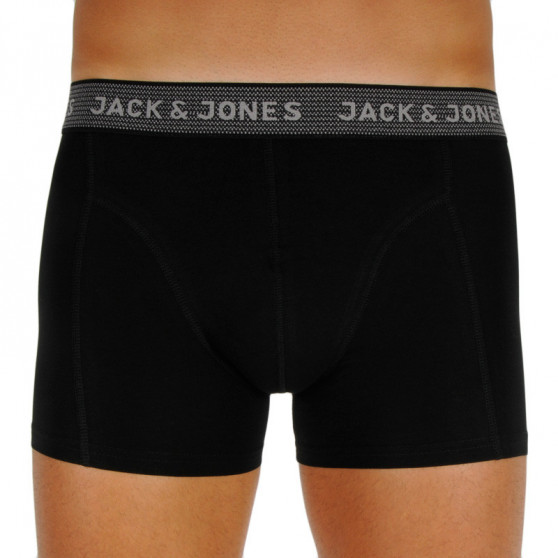 3PACK pánské boxerky Jack and Jones černé (12127816 - asphalt)