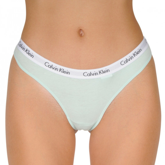 3PACK dámská tanga Calvin Klein nadrozměr vícebarevné (QD3800E-W5N)