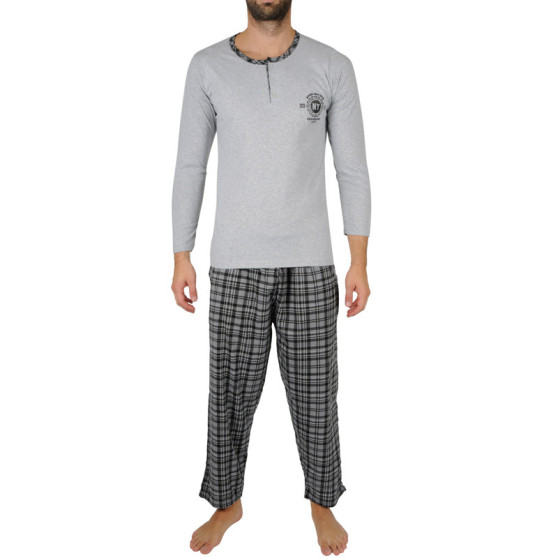 Pánské pyžamo La Penna světle šedé (LAP-K-18014)
