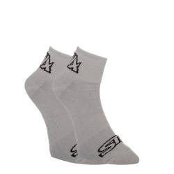 Příčná Ponožky Styx kotníkové šedé s černým logem (HK1062) 