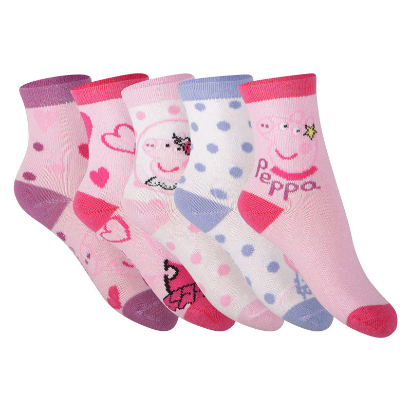 E-shop 5PACK dětské ponožky Cerdá Peppa Pig vícebarevné