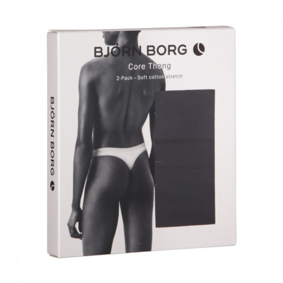 2PACK dámská tanga Bjorn Borg černá (10000162-MP001)