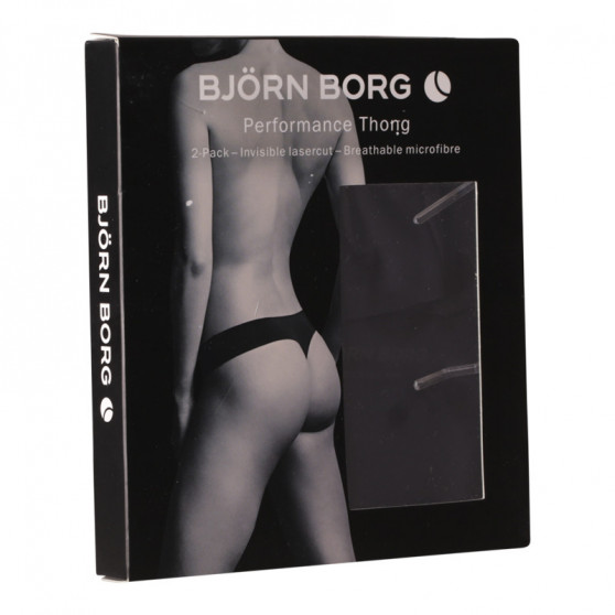2PACK dámská tanga Bjorn Borg černá (10000159-MP001)