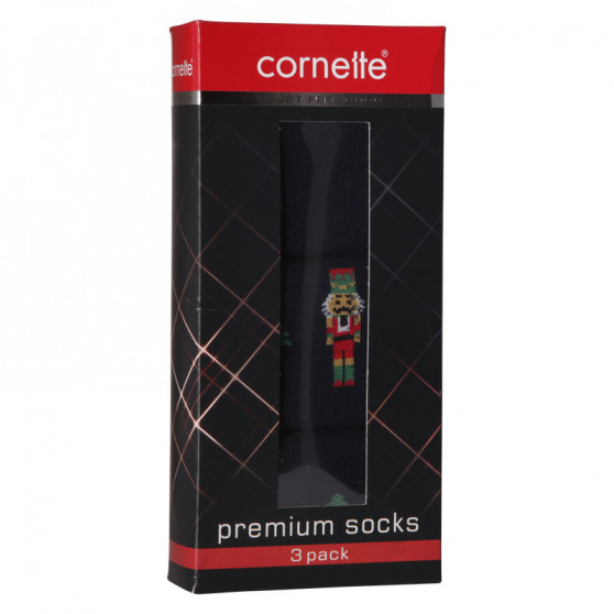 3PACK ponožky Cornette černé (A48)