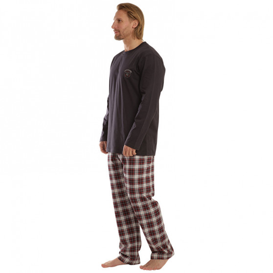 Pánské pyžamo Gino tmavě šedé (79111)