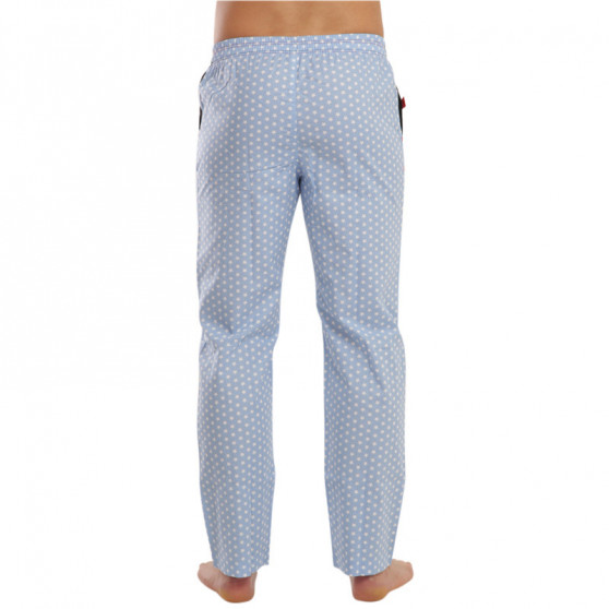 Pánské kalhoty na spaní Emes hvězdy na světle modré (004K)