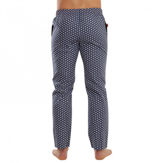 Pánské kalhoty na spaní Emes hvězdy na modré (005K)