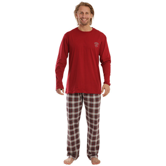 Pánské pyžamo Gino nadrozměr červené (79111)