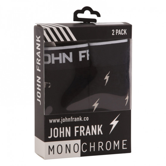 2PACK pánské boxerky John Frank černé (JF2BMC08)