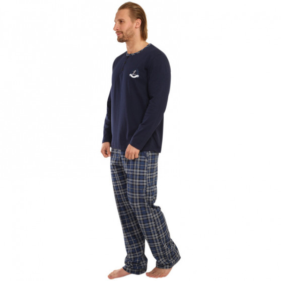 Pánské pyžamo La Penna nadrozměr modré (LAP-K-19003)