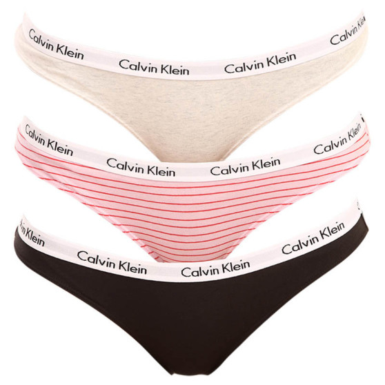 3PACK dámské kalhotky Calvin Klein vícebarevné (QD3588E-W5A)