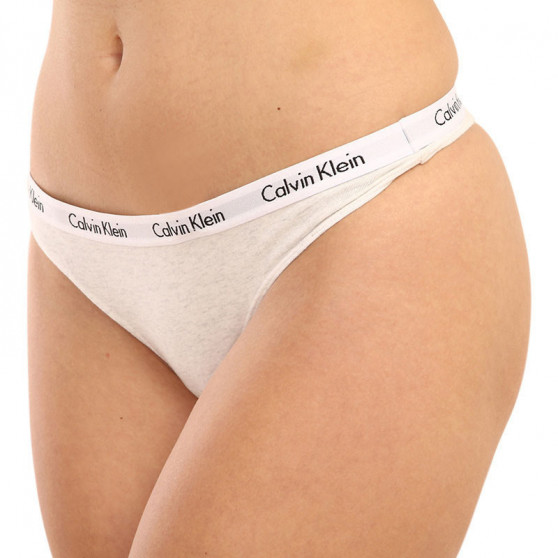 3PACK dámská tanga Calvin Klein nadrozměr vícebarevné (QD3800E-W5A)