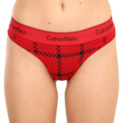 Dámská tanga Calvin Klein červené (QF6861E-VGM)