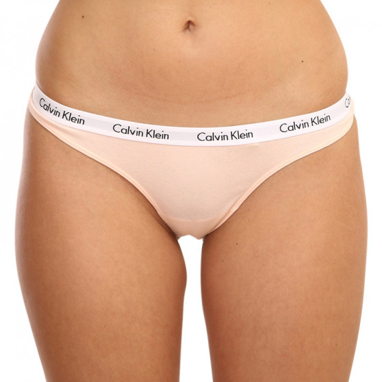 3PACK dámská tanga Calvin Klein vícebarevné (QD3587E-13X)