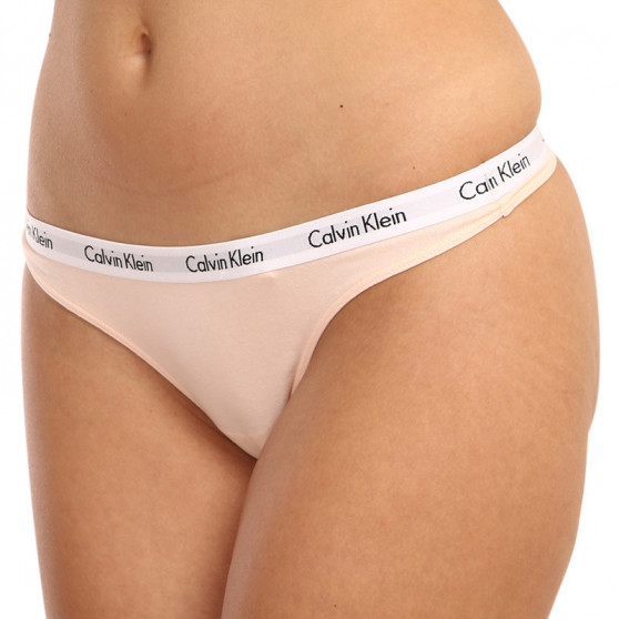 3PACK dámská tanga Calvin Klein nadrozměr vícebarevné (QD3800E-13X)