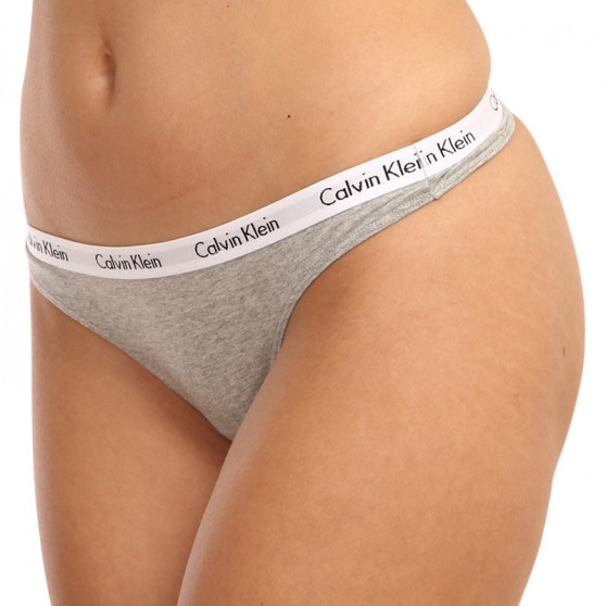 3PACK dámská tanga Calvin Klein nadrozměr vícebarevné (QD3800E-13X)
