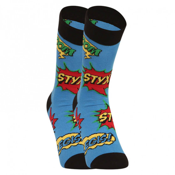 Veselé ponožky Styx vysoké art boom (H955)
