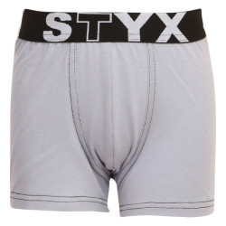 Dětské boxerky Styx sportovní guma světle šedé (GJ1067)