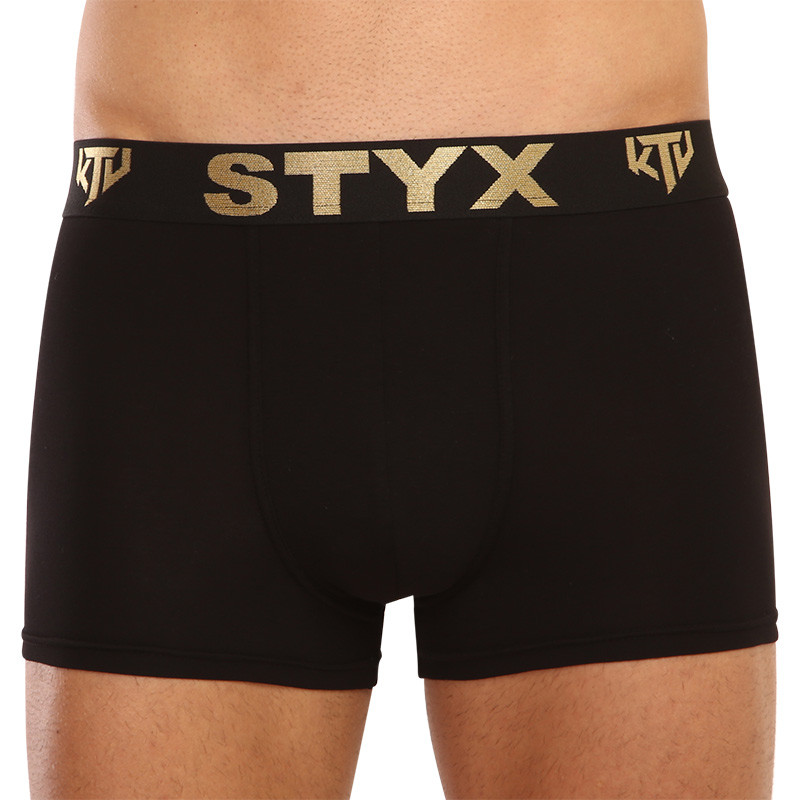 E-shop Pánské boxerky Styx / KTV sportovní guma černé - černá guma