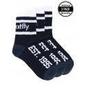 3PACK ponožky Meatfly černé (Long - black)