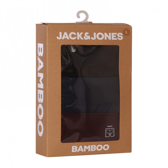 3PACK pánské boxerky Jack and Jones bambusové vícebarevné (12198852 - Port royale/Black)