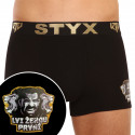 Pánské boxerky Styx / KTV sportovní guma černé - černá guma (GTCL960)