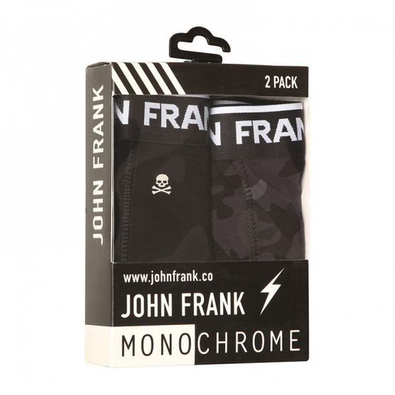 2PACK pánské boxerky John Frank černé (JF2BMC07)