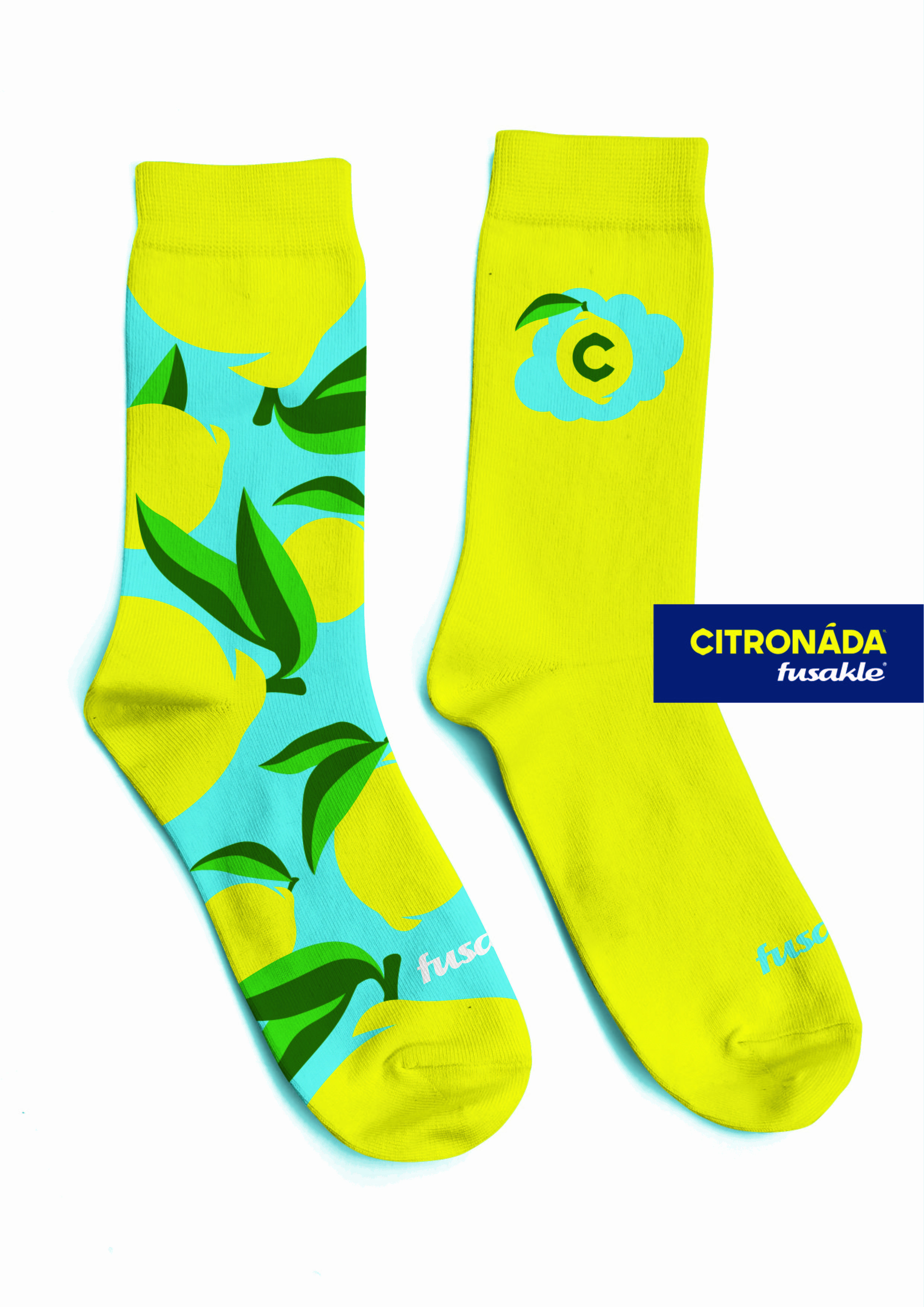 E-shop Veselé ponožky Fusakle Citronáda svěží M