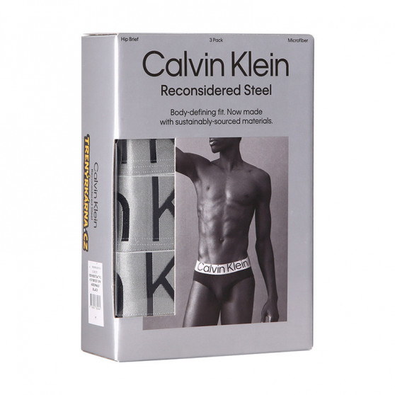 3PACK pánské slipy Calvin Klein černé (NB3073A-7V1)