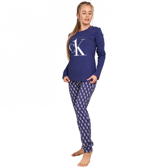 Dámské pyžamo CK ONE modré (QS6773E-X00)