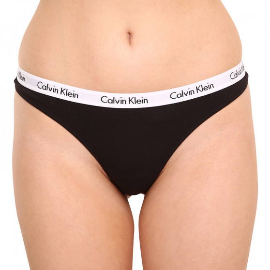 3PACK dámská tanga Calvin Klein vícebarevné (QD3587E-1CX)