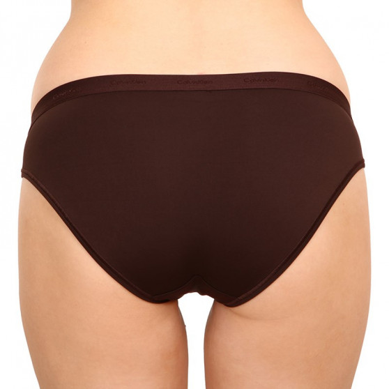Dámské kalhotky Calvin Klein tmavě hnědé (QF6761E-BCK)
