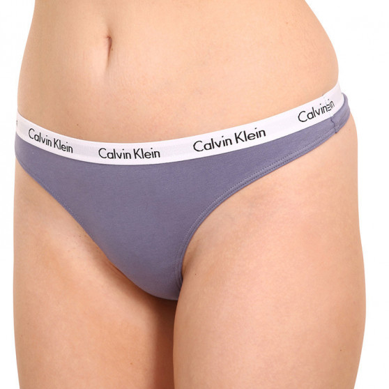 3PACK dámská tanga Calvin Klein nadrozměr vícebarevné (QD3800E-1CX)