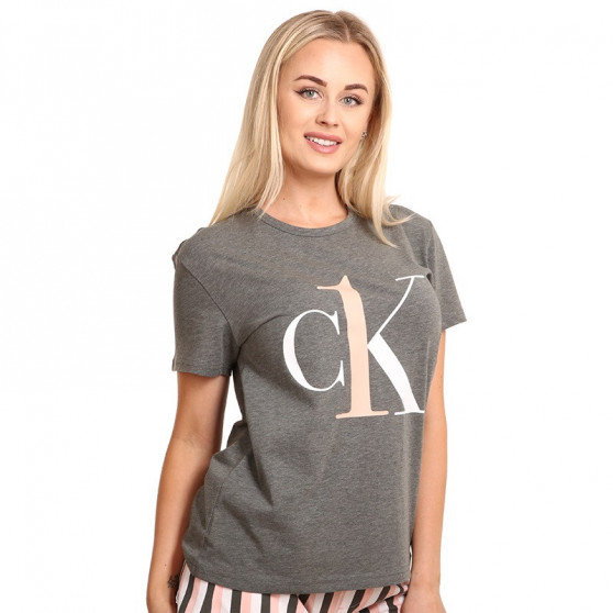 Dámské tričko CK ONE šedé (QS6436E-1XQ)