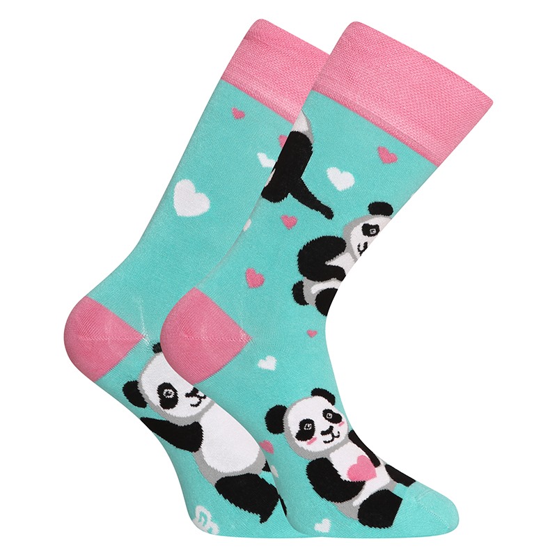 E-shop Veselé bambusové ponožky Dedoles Panda a srdíčka