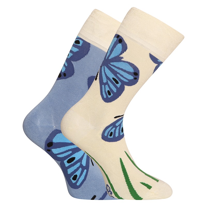 E-shop Veselé bambusové ponožky Dedoles Motýl modrásek