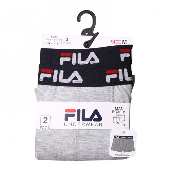 2PACK pánské boxerky Fila šedé (FU5142/2-400)
