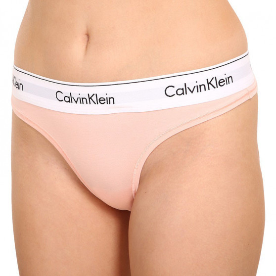 Dámská tanga Calvin Klein nadrozměr oranžová (QF5117E-FAL)