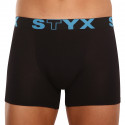 Pánské boxerky Styx long sportovní guma černé (U961)