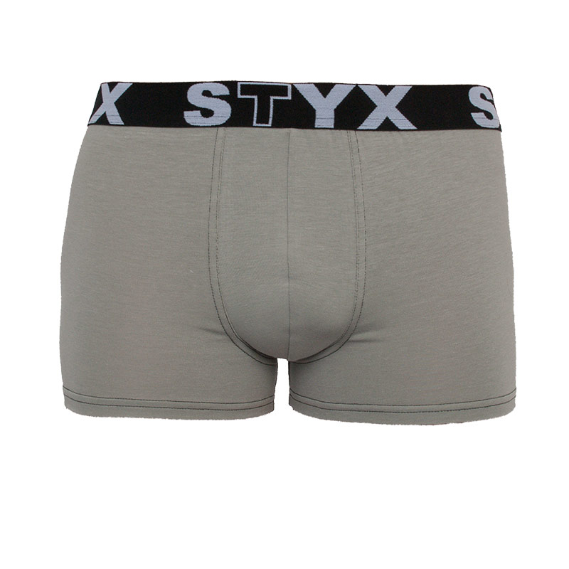 E-shop Pánské boxerky Styx sportovní guma světle šedé